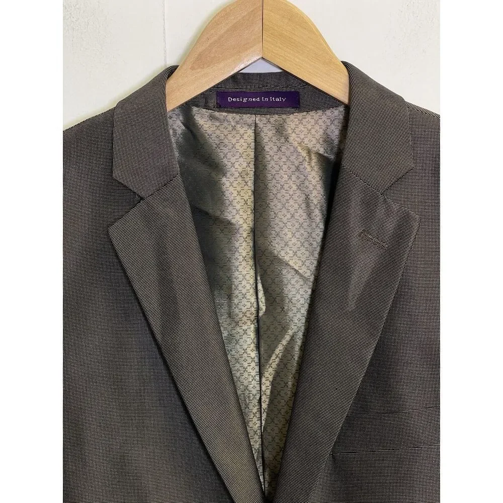 Vinci Sport Coat Blazer Jacket Mens Size 36S Brown Designed In‎ Italy